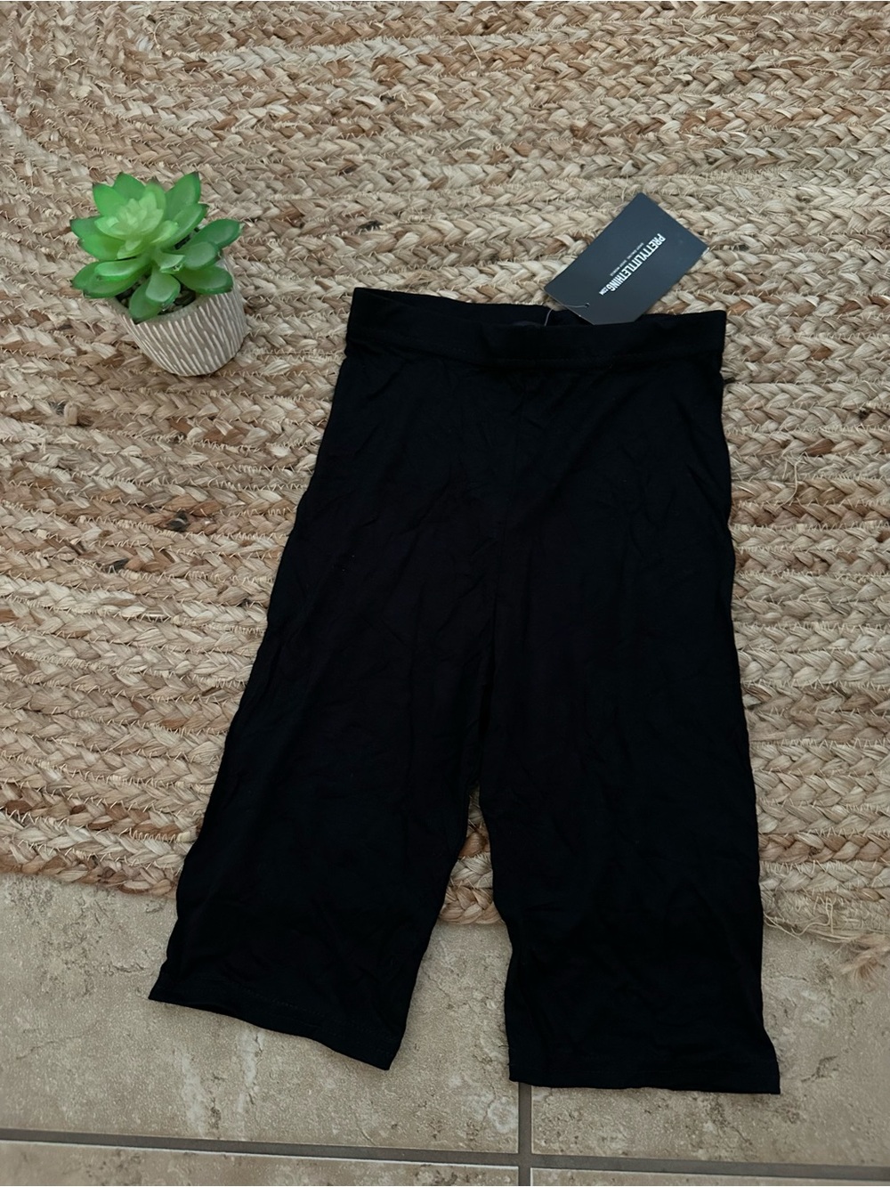 NWT BLACK BIKER SHORTS